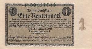 1 Rentenmark 1923 ro.154a F